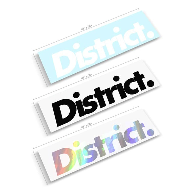 District. Bold Decal